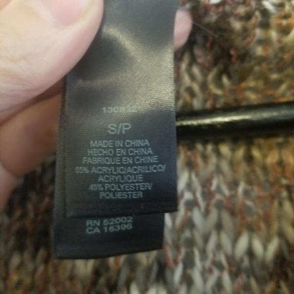 Studio liz claiborne women's neutral color chunky knit cardigan - Picture 4 of 11